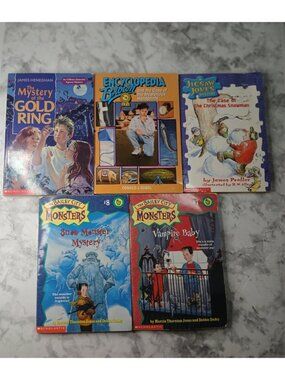 Kids Mystery Book Bundle Lot 5 Scholastic Encyclopedia Brown Jigsaw Jones Bailey
